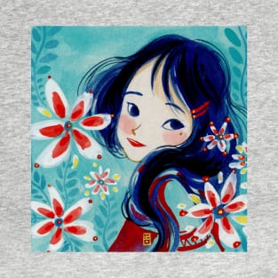 Red and White Blossoms T-Shirt